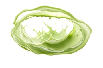 Fototapeta premium A splash of green liquid, resembling a vibrant, artistic representation of fluid motion.