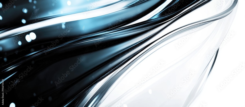 Poster abstract dynamic bubble background featuring blue color gradients and modern decorative shapes with 