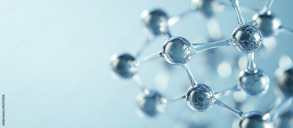 Poster abstract triangular molecular structure background with copy space for text, featuring interconnecte