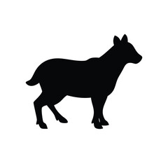A antelope vector silhouette illustration