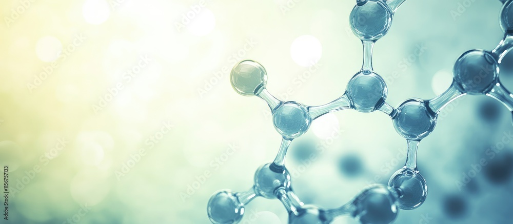 Poster Abstract molecular structure background design with triangular patterns and soft colors ideal for text overlay or technology themes