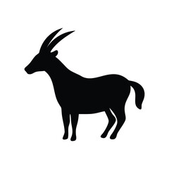 A antelope vector silhouette illustration
