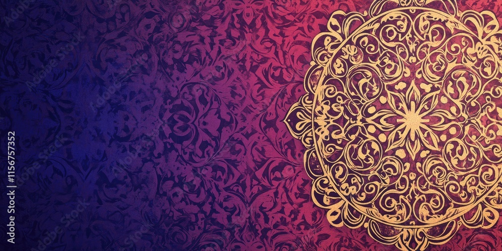 Poster elegant ornamental background design featuring intricate patterns and gradient colors with ample spa