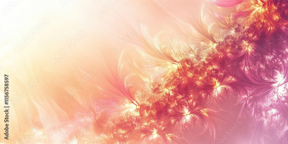 Canvas Prints elegant fractal background in soft pastel colors with illuminated details and space for text or grap