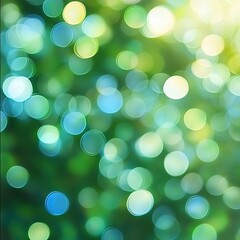 Abstract Green Bokeh Background