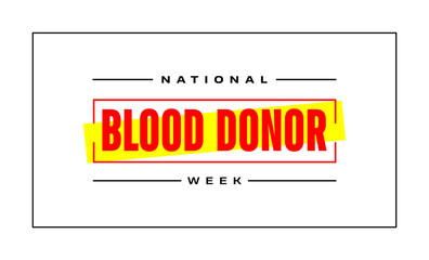 National Blood Donor Month Holiday Concept