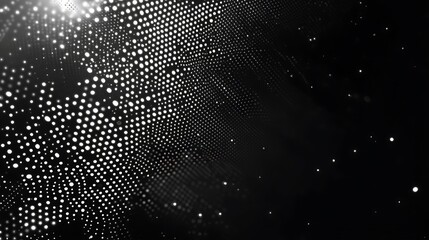 Shimmering Digital Art: Abstract Wave of Sparkling Particles. AI Generated