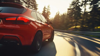 The Fast Moving Red Car