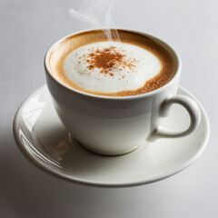 hot chocolate with coffee cup isolated on white background ,include clipping path
