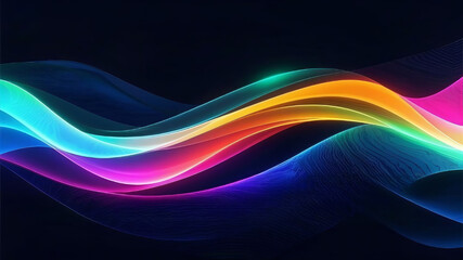 "Vibrant flowing curves with a seamless spectrum of colors, representing motion and technology in a sleek, digital design."






