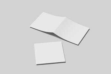 Square Brochure white background