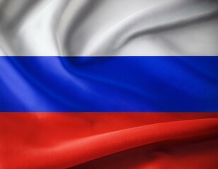 Fototapeta premium Russia flag waving on white background with clipping path. Cliping path is easily cutout the flag. Russia national flag for independence day.