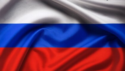 Fototapeta premium Russia flag waving on white background with clipping path. Cliping path is easily cutout the flag. Russia national flag for independence day.