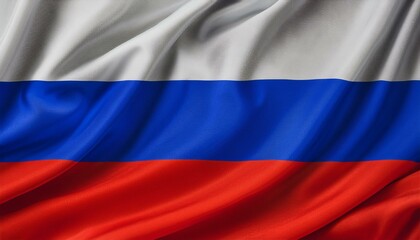 Naklejka premium Russia flag waving on white background with clipping path. Cliping path is easily cutout the flag. Russia national flag for independence day.