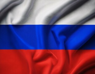 Fototapeta premium Russia flag waving on white background with clipping path. Cliping path is easily cutout the flag. Russia national flag for independence day.
