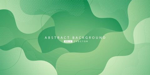 Abstract colorful green gradient wave liquid geometric background modern with fluid style gradient color. Suitable for banner, flyer, and etc. Eps10 vector