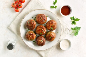 Minced pork and beef cutlets