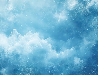 Serene Blue Sky with Soft Clouds and Gentle Light Effects, Creating a Tranquil Atmosphere for Background or Conceptual Use in Various Designs