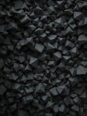 Obraz premium Intricate, low-poly dark shapes form a chaotic yet structured background, polygonal, digital art, geometric background