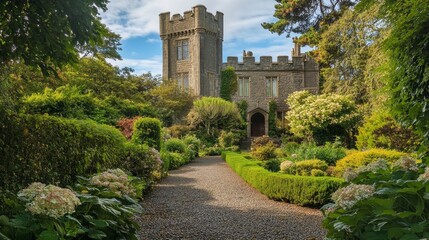 Majestic Castle Garden: A Timeless Beauty