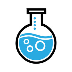 simple chemical flask vector icon flat design