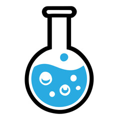 simple chemical flask vector icon flat design