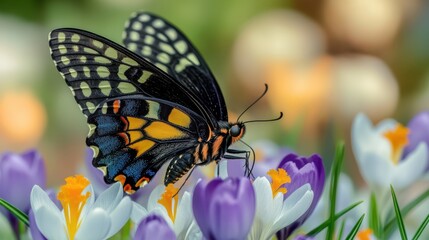 The Butterfly on Flowers