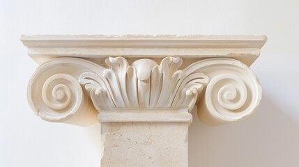 Obraz premium Ionic column capital detail, close-up.