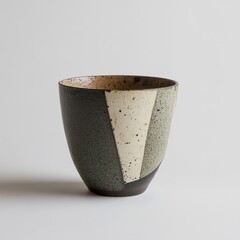 Geometric Ceramic Bowl: Modern Pottery Design