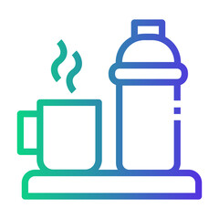 coffe break Line Gradient Icon