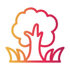 tree Line Gradient Icon