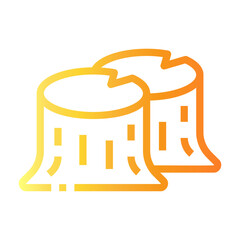 wood Line Gradient Icon