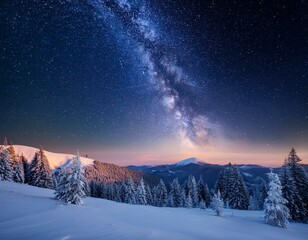 Fototapeta premium Dairy Star Trek in the winter woods
