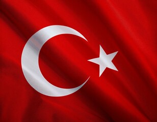 Obraz premium Realistic Turkey flag high quality