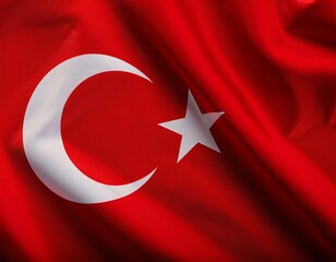 Obraz premium Realistic Turkey flag high quality