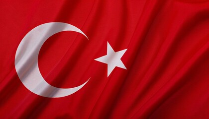 Obraz premium Realistic Turkey flag high quality