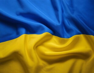 Ukraine national flag fluttering