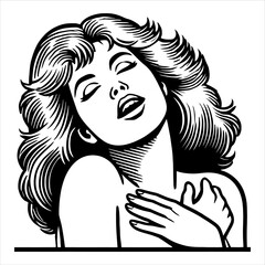 Woman with an expression of p...