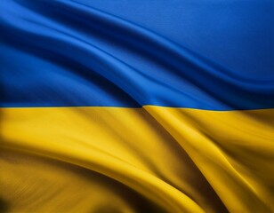 Ukraine national flag fluttering