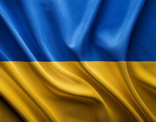 Ukraine national flag fluttering