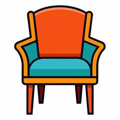 Chair Icon Design on White Background