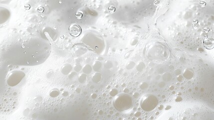 Cleanser foam texture, isolated on a transparent background for skincare products. 