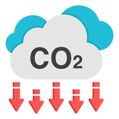 Modern design icon of co2 emission