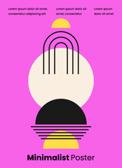 Minimalist poster style background design
