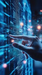 Hand Interacting with Digital Data Stream
