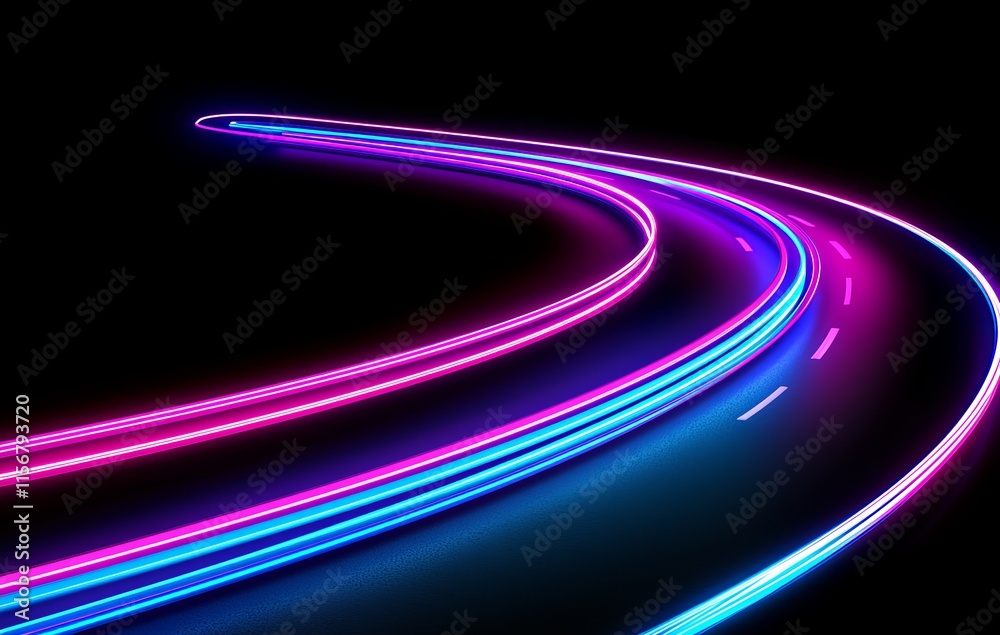 Poster Stock image of an abstract background with lines depicting data connection speed in a technological context.