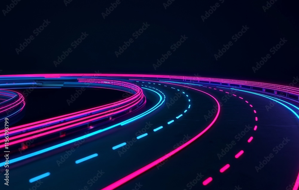 Poster technology-themed abstract background with lines symbolizing data connection speed. stock photo.