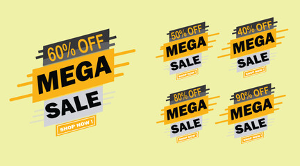 Offer Tag, Discount Tag, Special Offer, Big Sale, Supper Sale Vector Illustration