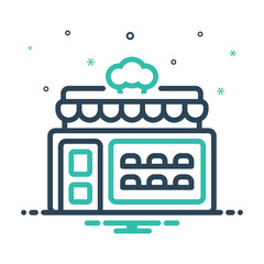 Mix icon for bakery shop