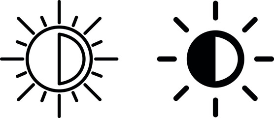 "Minimalist Brightness Icon Vector Design"